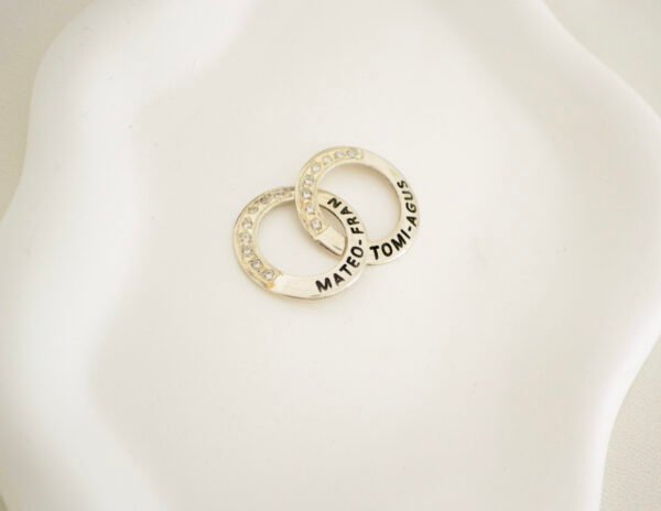 Dije Flor Rusa 2,5 cm con Cúbics Personalizada - Imagen 4