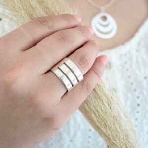 Anillo Triple Cinta Súper Ancho Personalizado
