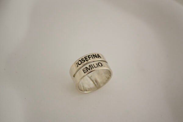 Anillo Doble Cinta Súper Ancho Personalizado - Imagen 2
