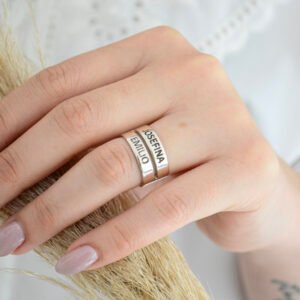 Anillo Doble Cinta Súper Ancho Personalizado