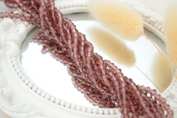 Tira de Cristal de Roca Bicónico 4mm - AMATISTA