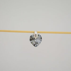 Dije Corazón 10mm - Crystal Silver Night
