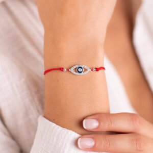 Pulsera CALIOPE: Hilo Rojo con Ojito Turco