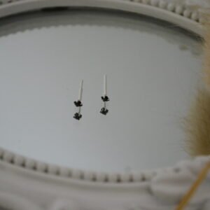 Aros Pasantes Chispita NEGRA - Cúbic 2.5mm