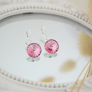 Aros Brisura Italiana con Cristal de 12mm - Light Rosé