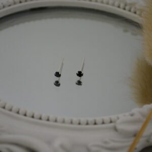 Aros Pasantes Chispita NEGRA - Cúbic 3mm