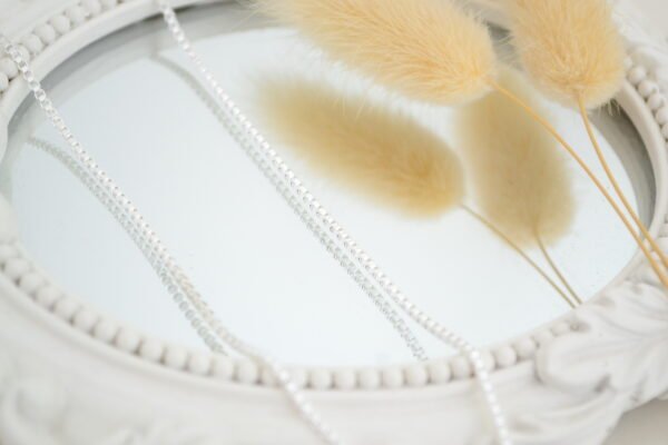 Cadena Veneciana 1.8mm - 40cm - Acero Blanco