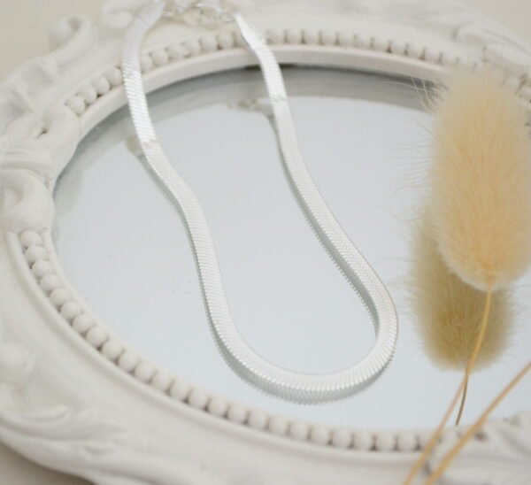 Pulsera Cinta 3.5mm - 19.5cm - Acero Blanco