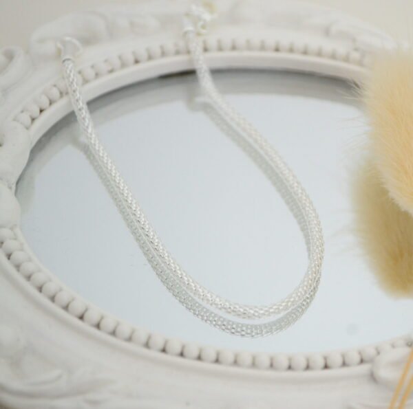 Pulsera Pochoclo 2.8mm - 19.5cm - Acero Blanco