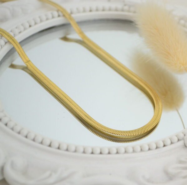 Gargantilla Cinta 3.2mm - Acero Doré - 45cm