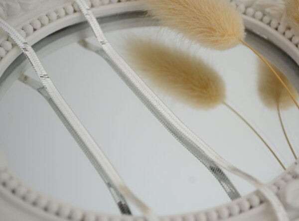 Gargantilla Cinta 3.2mm - Acero Blanco - 40cm