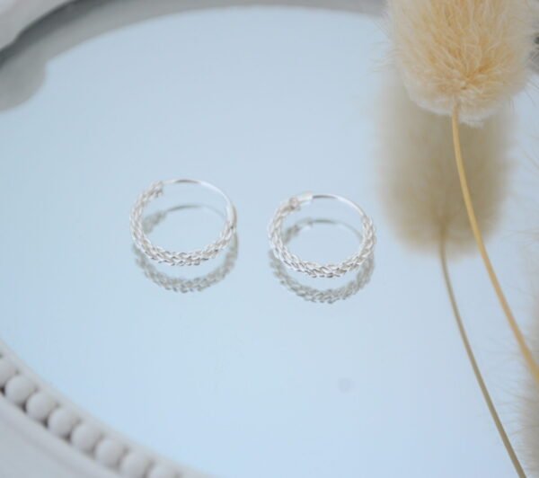 Aros NEREA: Argollitas 12mm con Hilo Trenzado