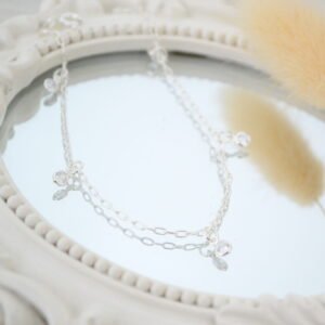 Pulsera Espejito con Dijes Cubic Cristal Colgantes
