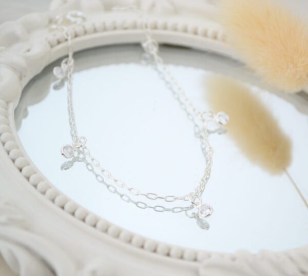 Pulsera Espejito con Dijes Cubic Cristal Colgantes