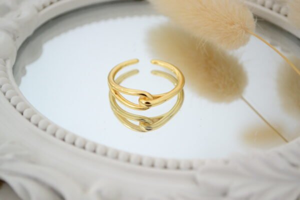 Anillo Regulable Ojal Acero Doré