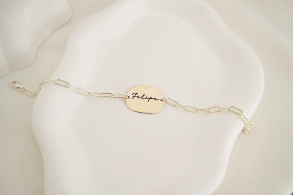 Pulsera Identidad Ovalada 24 mm Unisex Personalizada - Imagen 3