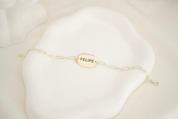 Pulsera Identidad Ovalada 24 mm Unisex Personalizada - Imagen 4