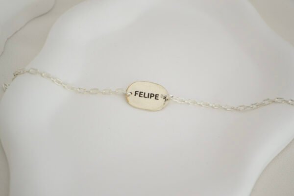 Pulsera Identidad Ovalada 20 mm Unisex Personalizada - Imagen 4