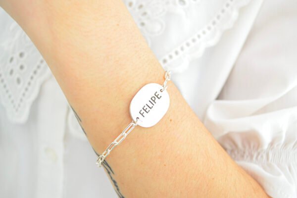 Pulsera Identidad Ovalada 24 mm Unisex Personalizada - Imagen 2