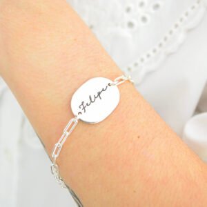 Pulsera Identidad Ovalada 24 mm Unisex Personalizada