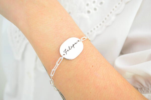 Pulsera Identidad Ovalada 24 mm Unisex Personalizada