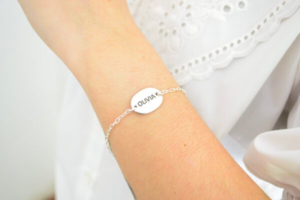 Pulsera Identidad Ovalada 12 mm Unisex Personalizada - Imagen 2