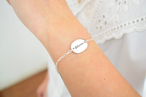 Pulsera Identidad Ovalada 12 mm Unisex Personalizada