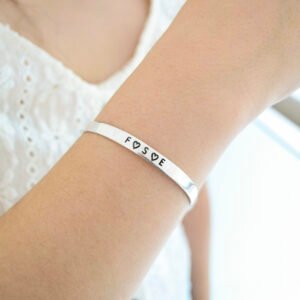 Pulsera Esclava Cinta Lisa 6 mm Personalizada