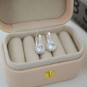 Aros SOFÍA · Brisuras Italianas con Cúbic Central & Mini Cúbics